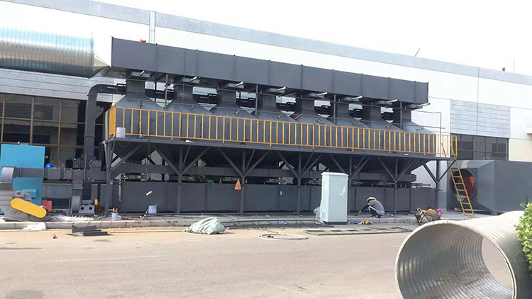 华体会体育控股科技有限公司电镀厂废气治理喷淋塔工程案例